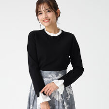 2025秋冬新作 フリルレイヤードニット