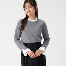 2025秋冬新作 フリルレイヤードニット