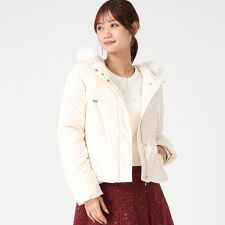 ミッシュマッシュ(MISCH MASCH)の2025秋冬新作 グログランリボンフードショートダウン