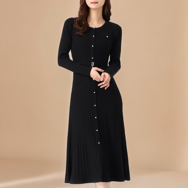 ラメ配色で華やかに。細見えリブがスタイルUP叶える。2025秋冬新作