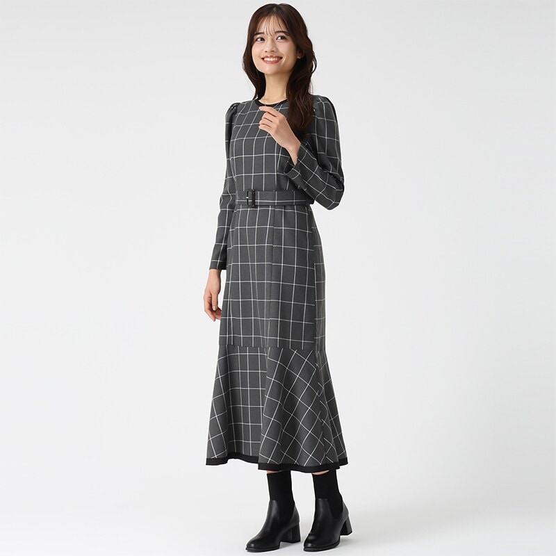 2025秋冬新作 ポロ衿ニットワンピース | ミッシュマッシュ(MISCH MASCH