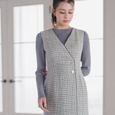 2025秋冬新作 ラメ配色フレア袖ハイネックニット