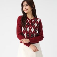 2025秋冬新作 アーガイルカーディガン