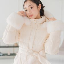 2025秋冬新作 スタンドネックフードロングダウン