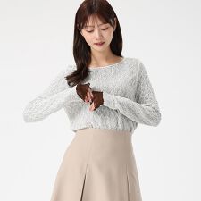 2025秋冬新作 リバーシブル配色レーストップス