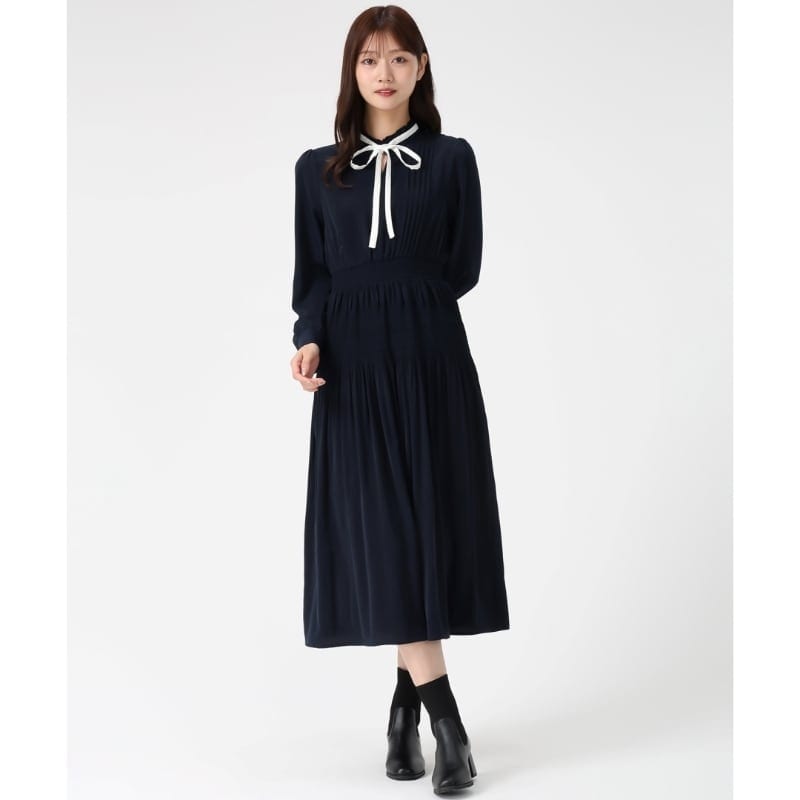 秋冬新作】配色長袖シャツワンピース/MM447423 | ミッシュマッシュ