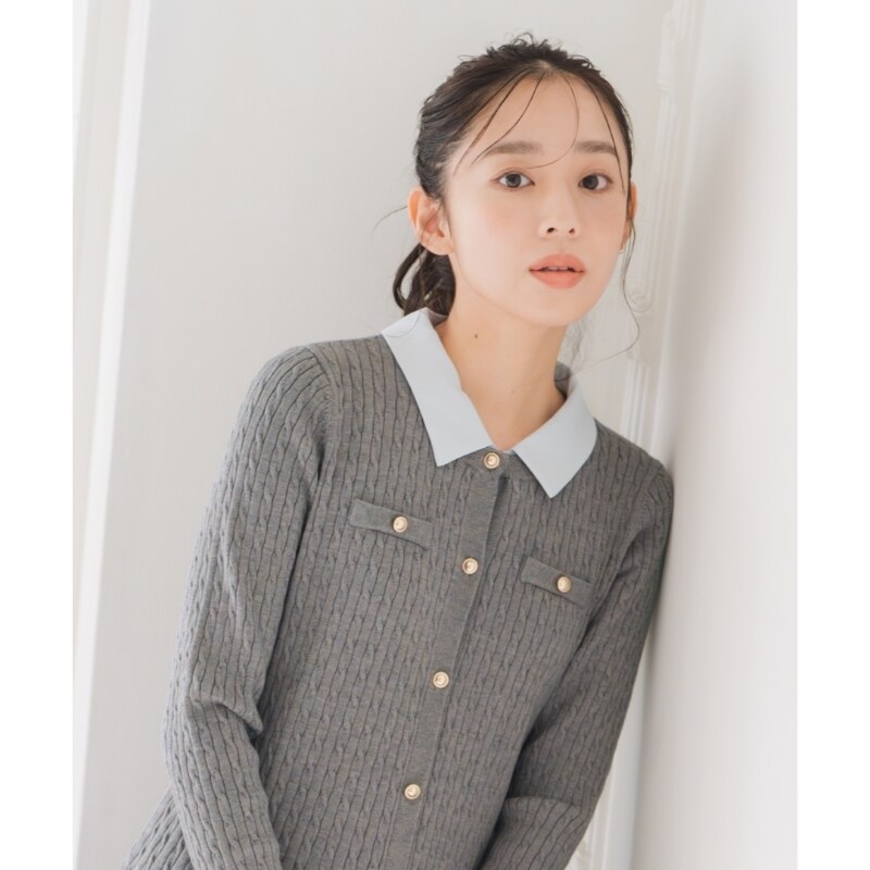 2025秋冬新作 ツイードドッキングミニワンピース | ミッシュマッシュ