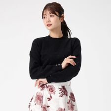 2025秋冬新作 ラメ混ハイネックニット