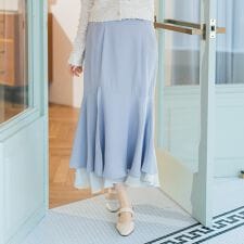 2026春夏新作 裾シアーマーメイドスカート