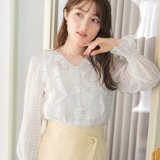 2026春夏新作 フリルレイヤードブラウス