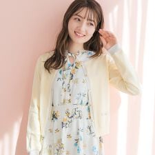 2026春夏新作 配色トリミングベーシック金釦カーディガン