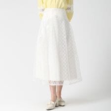 2026春夏新作 スパンコール刺繍スカート