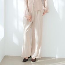 2026春夏新作 チェーンベルト付きタックワイドパンツ