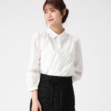 2026春夏新作 レース切替シャツブラウス