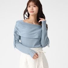 2026春夏新作 シアーシャーリングケープニット