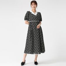 2026春夏新作 テーラーカラー花柄ワンピース