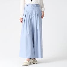 2026春夏新作 ベルト付きタックワイドパンツ