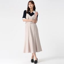 2026春夏新作 Vネックマーメイドジャンスカ