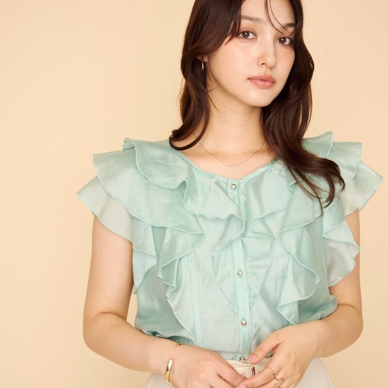 手洗い可】繊細なシアーレースが映える一枚。2026春夏新作 シアー