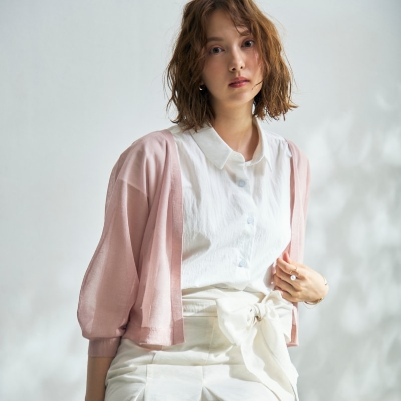 2026春夏新作 ラメシアーボレロカーディガン | ミッシュマッシュ(MISCH