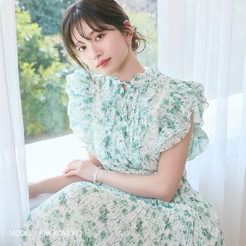 手洗い可】1枚で主役級の華やかフリルワンピ。2026春夏新作 ピコフリル