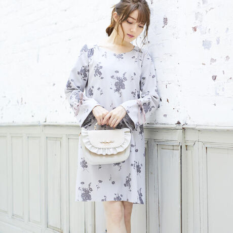 フロッキー花柄サックワンピース | ミッシュマッシュ(MISCH MASCH 
