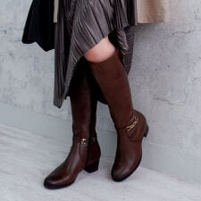 【本革】2wayチェーンベルトブーツ/21443