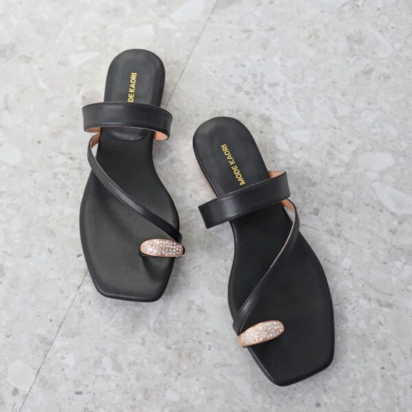 【美品】ジルスチュアート プラットフォームクロスストラップサンダル 黒 23.5 ジルスチュアート シュー JILLSTUART shoe プラットフォーム