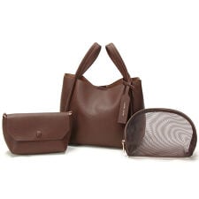 カシュカシュ(cache cache)のcache cache カシュカシュ / ミニショルダー付きソフトレザー調ミニトートバッグ