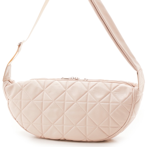 LA MARGE】【軽量】マットナイロン ハーフムーン ショルダーバッグ