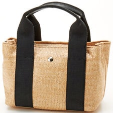 カシュカシュ cachecache / 雑材風テープハンドルパーテーショントート