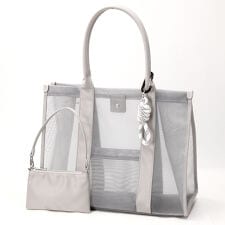 カシュカシュ cachecache / チュールメッシュスクエアビッグトート