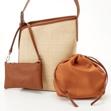 カシュカシュ cachecache / 雑材風アシンメトリートート