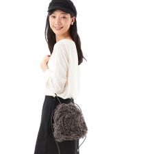 カシュカシュ cachecache / ベビーラム風巾着ミニバッグ