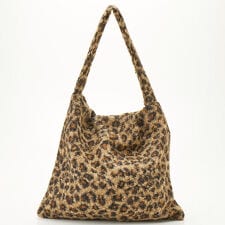 カシュカシュ cachecache / レオパードループツイードワンショルダートート