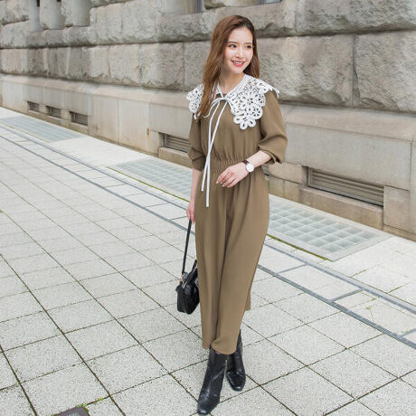 衿付きシャーリングワンピース 洗濯機で洗える ビッキー Vicky 2301 ファッション通販 マルイウェブチャネル