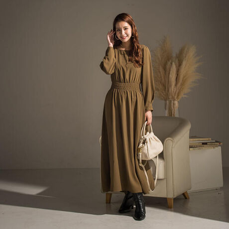 衿付きシャーリングワンピース 洗濯機で洗える ビッキー Vicky 2301 ファッション通販 マルイウェブチャネル