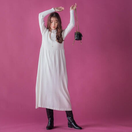 ヘップバーンニットワンピース 手洗い可能 ビッキー Vicky 2301 ファッション通販 マルイウェブチャネル