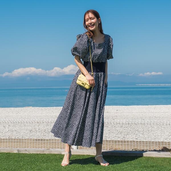 花柄バルーンワンピース 洗濯機で洗える ビッキー Axweb Com Br