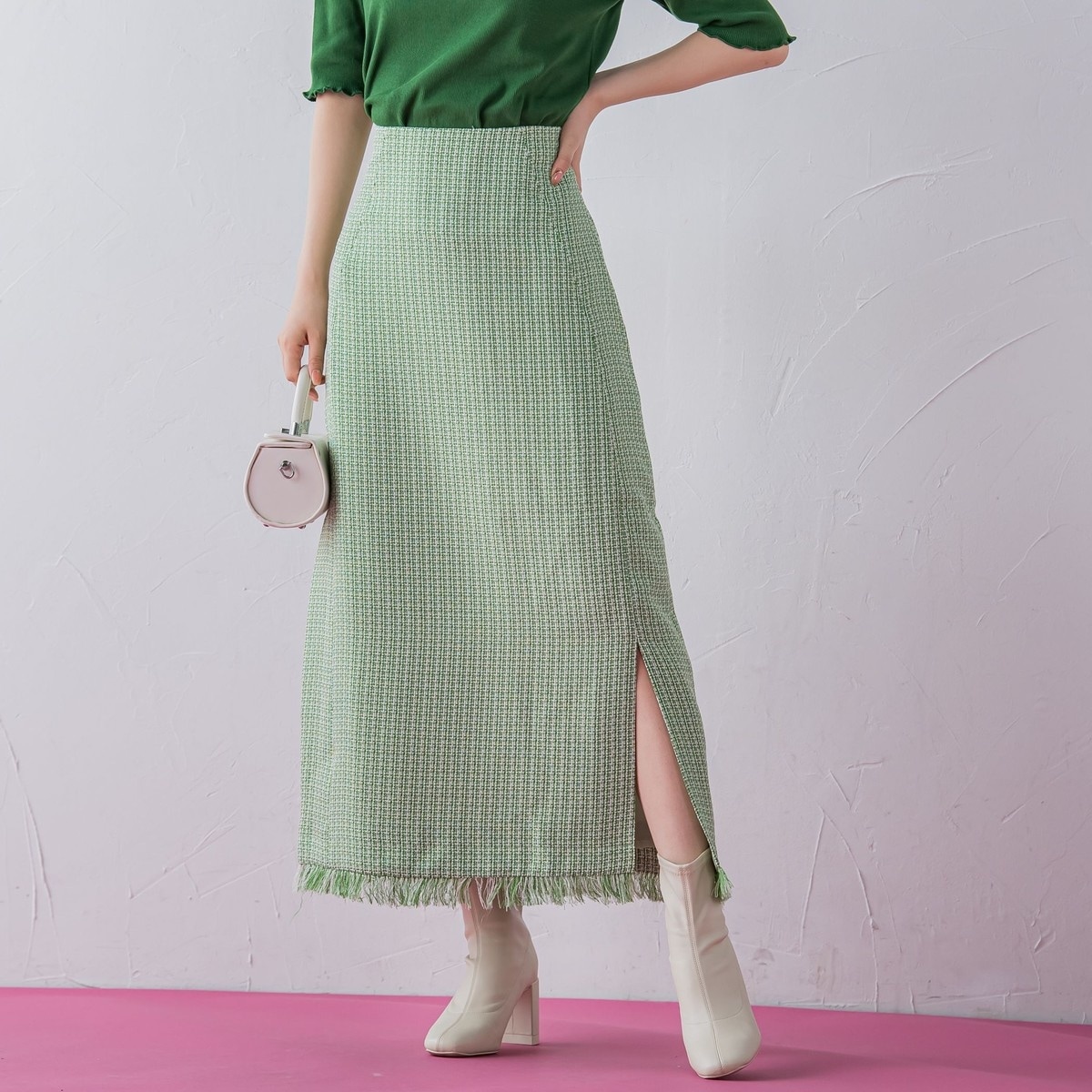 スカート owuii タフタギャザースカート | AND ON JIONE STORE（アンドオン