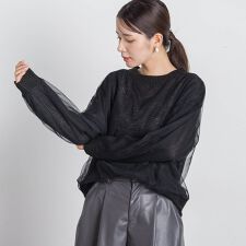 チュールレイヤードニット≪手洗い可能≫