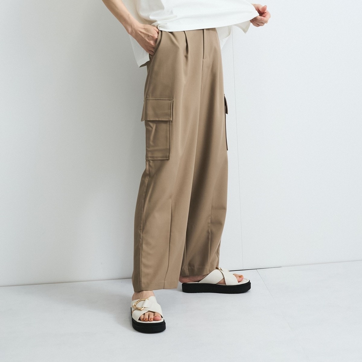 洗える】シャイニーサテンパンツ/一部セットアップ対応 | ロペ(ROPE