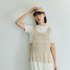 【ENIM BY VICKY】マクラメベスト≪手洗い可能≫