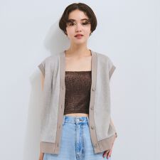 ラメ裏毛マエアキベスト≪手洗い可能≫