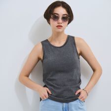 カップ付きラメボーダータンクトップ≪手洗い可能≫