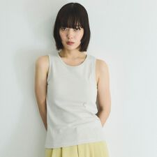 カップ付きラメボーダータンクトップ≪手洗い可能≫