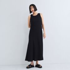シャーリングジャージーワンピース≪洗濯機で洗える≫