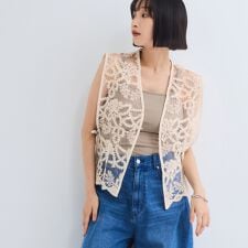 チュールシシュウスカラップベスト≪手洗い可能≫