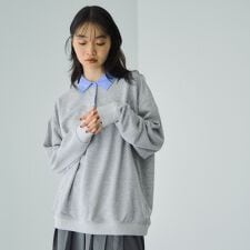 配色ポロスウェットプルオーバー≪セットアップ対応/手洗い可能≫