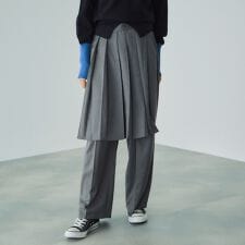 ラッププリーツスカートセットパンツ≪手洗い可能≫